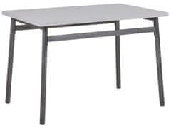 Beliani Jedálenská súprava stola a 4 stoličiek sivá/čierna VELDEN