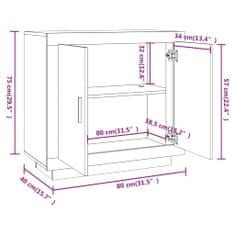 Petromila vidaXL Komoda hnedý dub 80x40x75 cm spracované drevo