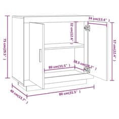 Petromila vidaXL Komoda dub sonoma 80x40x75 cm spracované drevo