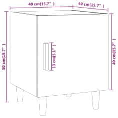 Vidaxl Nočný stolík, dub sonoma sivý, materiál na báze dreva