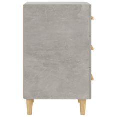 Vidaxl Nočný stolík, sivý betón, 40x40x66 cm
