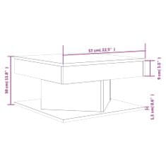 Vidaxl Konferenčný stolík sivý dub sonoma 57x57x30 cm spracované drevo