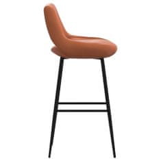 Vidaxl Barové stoličky, 2 ks, svetlohnedá, umelá koža