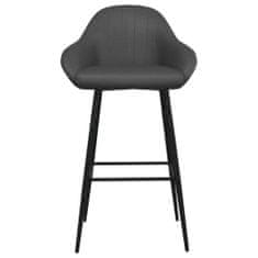 Vidaxl Barové stoličky, 2 ks, sivé, umelá koža