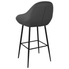 Vidaxl Barové stoličky, 2 ks, sivé, umelá koža