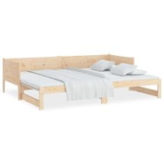 Vidaxl Rozkladacia denná posteľ borovicový masív 2x(80x200) cm