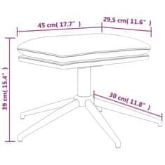 Vidaxl Podnožka sivá 45x29,5x39 cm umelá koža