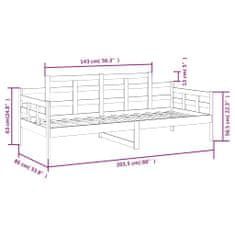 Vidaxl Denná posteľ medovohnedá borovicový masív 80x200 cm