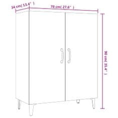 Petromila vidaXL Komoda čierna 70x34x90 cm spracované drevo