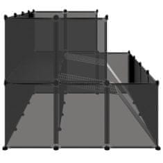 Petromila vidaXL Klietka pre malé zvieratá čierna 143x107x93 cm PP a oceľ