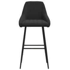Vidaxl Barová stolička, čierna, čalúnená zamatom