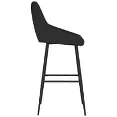 Vidaxl Barová stolička, čierna, čalúnená zamatom