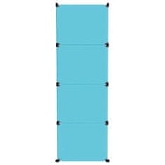 Petromila vidaXL Úložná skrinka v tvare kociek pre deti s 12 kockami modrá PP