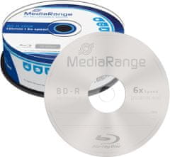 MediaRange BLU-RAY 25GB 6x, spindl, 25ks