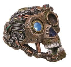 Nobby Dekorácia do akvária Cyborg Skull 2 s LED 15,7cm