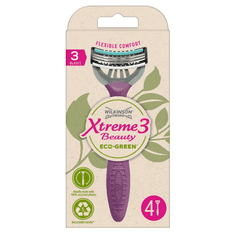 Wilkinson Sword Xtreme3 Beauty Eco Green 4 ks - Jednorazový holiaci strojček 4 ks