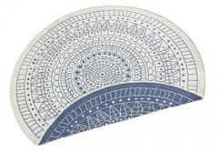 NORTHRUGS Kusový koberec Twin-Wendeteppiche 103104 creme blau – na von aj na doma 240x240 (priemer) kruh