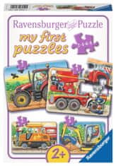 Ravensburger Moje prvé puzzle Dopravné stroje 4v1 (2,4,6,8 dielikov)