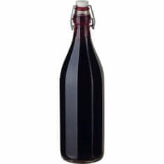Gastrozone Fľaša na alkohol 1,0 l s obloučkovým uzáverom, 10-hranná, 6x