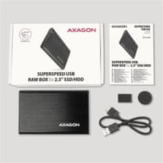 AXAGON EE25-A6M RAW box, čierna