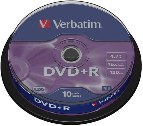 VERBATIM DVD+R General 16x 4,7GB spindl 10ks