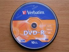 VERBATIM DVD-R General 16x 4,7GB spindl 10ks