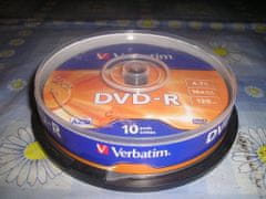 VERBATIM DVD-R General 16x 4,7GB spindl 10ks