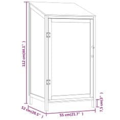 Petromila vidaXL Záhradná kôlňa hnedá 55x52x112 cm masívne jedľové drevo