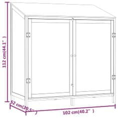 Vidaxl Záhradná kôlňa 102x52x112 cm masívne jedľové drevo