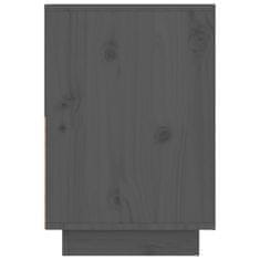 Vidaxl Nočné stolíky, 2 ks, sivé, 60x34x51 cm, masívne borovicové drevo