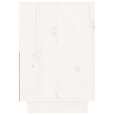 Vidaxl Nočné stolíky, 2 ks, biele, 60x34x51 cm, masívne borovicové drevo