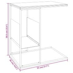 Vidaxl Bočný stolík čierny 55x36x59,5 cm spracované drevo