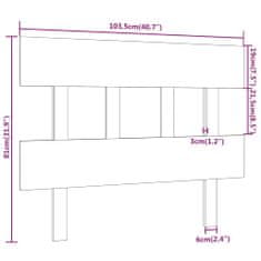 Vidaxl Čelo postele čierne 103,5x3x81 cm masívna borovica