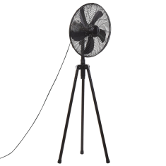 Beliani Stojaci ventilátor Čierny TWEED