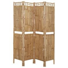 Vidaxl 4-panelové bambusové tienidlo, 160 x 180 cm