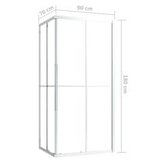 Petromila vidaXL Sprchový kút ESG 90x70x180 cm