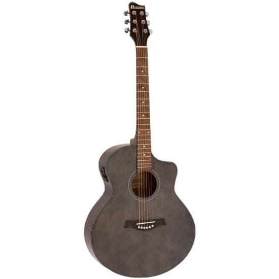 Dimavery STW-50, elektroakustická gitara typu Mini Jumbo, hnedá