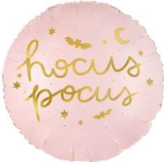 Fóliový balónik Hocus pocus - ružový - Halloween - Čarodejnica - 45 cm