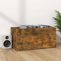 Vidaxl Úložný box na vinyly dymový dub 71x34x36 cm spracované drevo