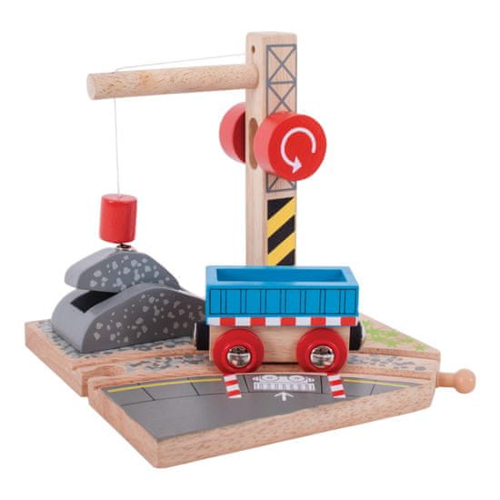 Bigjigs Rail Žeriav so štrkom