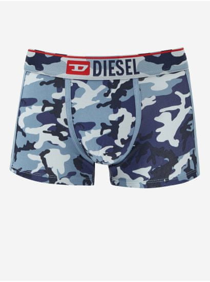 Diesel Modré pánske maskáčové boxerky Diesel Damien