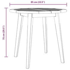 Petromila vidaXL Záhradný stôl Ø85x75 cm akáciový masív