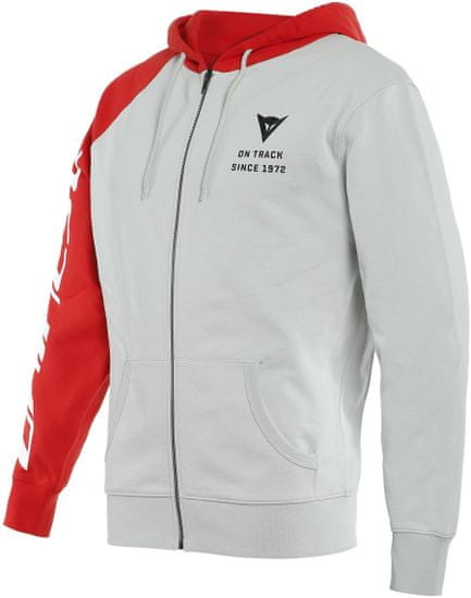 Dainese mikina PADDOCK Zips černo-bielo-červeno-šedá