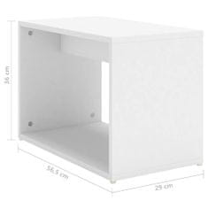 Vidaxl Zasúvacie stolíky 3 ks, biele 60x60x38 cm, kompozitné drevo