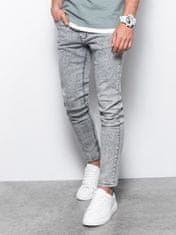 OMBRE Pánske džínsy Skinny Fit Thinrin šedá XXL