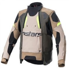 Alpinestars bunda HALO DRYSTAR dark khaki/sand/fluo černo-žlto-hnedo-béžová 2XL