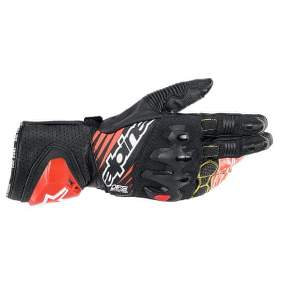 Alpinestars rukavice GP TECH V2 černo-žlto-bielo-červené