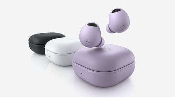 pravé bezdrôtové Bluetooth slúchadlá samsung galaxy buds pro anc potlačenie hluku odfiltrovanie 99 % okolitých hlukov automatické zapnutie ambientného režimu pri prehovorení nie je nutné vyberať slúchadlá z uší dvojpásmové reproduktory s väčším meničom 11 mm basový reproduktor a 6,5 mm výškový reproduktor zvuk od akg hovory bez šumu 360-stupňový zvuk vďaka technológii dolby head tracking automatické prepínanie medzi zdrojmi hudby a zvukov hlasové ovládanie bixby smartthings aplikácie pre nájdenie slúchadiel zdieľanie hudby s kamarátom prieduchy vyrovnávajúce tlak v uchu 5 h výdrž ďalších 13 pridá puzdro celkom výdrž 18 h pri vypnutej anc výdrž 8 h a 20 dodá puzdro 5-minútové rýchlonabíjanie ipx7 vydrží ponorenie do 1 m vody po 30 minút