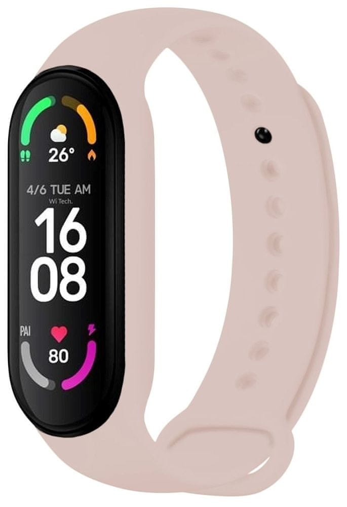 FIXED Silikónový remienok Silicone Strap pre Xiaomi Band 7/ Mi Band 6/ Mi Band 5 FIXSSTB-989-PI, ružový