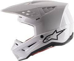 Alpinestars prilba S-M5 Solid glossy černo-biela 2XL (obvod 63 - 64 cm)